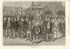Queen Elizabeth I's visit to Hunsdon House. Hertfordshire 1873 old print