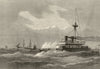H. M. S Devastation & Valorous off Portland. Dorset 1873 old antique print