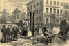 Sketches in Vienna: watering the street. Austria 1873 old antique print