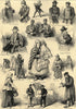 Types of Viennese Life. Austria. Society 1873 old antique print picture