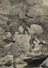 Rob Roy's Cave, Loch Lomond. Scotland 1873 old antique vintage print picture