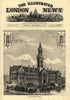The new town hall, Bradford. Yorkshire. Buildings 1873 old antique print