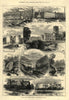 Bradford. Saltaire Mills Fountains/Bolton Abbey Strid Ripon Gordale Scar 1873
