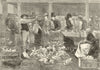 A Michaelmas Goose Fair. 29 September. Markets 1873 old antique print picture
