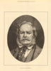 The late Sir Edwin Landseer, R. A. Portraits 1873 old antique print picture