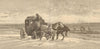 The Lost Track, by Heywood Hardy. Transport Coach snow 1873 old antique print