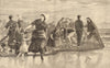 A Shoal of Mackerel, by W Duncan. Fishermen. Catch 1873 old antique print