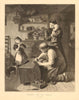 Mending the old cradle, by A Stocks. Children babies. Woodwork repair 1873