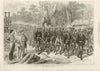 Third Anglo-Ashanti War: Naval Brigade arriving in camp at Prahsu. Ghana 1874