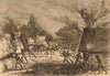 3rd Ashanti War. Lord Gifford's scouts burn village. Natives Warry. Ghana 1874