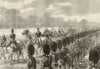 3rd Anglo-Ashanti War. Queen Victoria reviewing troops at Windsor 1874 print