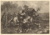 A wild-boar hunt, by F. Tayler. Hunting. Hunting 1874 old antique print