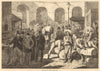 The Salle aux Bles et Farines, Paris. Buildings 1874 old antique print picture