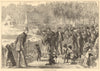 The zoological gardens, Berlin. Society 1874 old antique vintage print picture