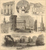 Birmingham. Post Office Sturge Art Union Town Hall Bull Ring Packington 1874