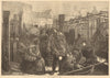 The fish-market at Berlin 1874 old antique vintage print picture