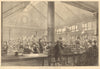The Central Telegraph Office: instrument gallery. London 1874 old print