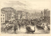 The Emperor of Austria's visit to Venice: procession on the Grand Canal 1875