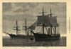 The Arctic Expedition - the Discovery - the Alert. Ships 1875 old print