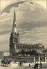 St. Mary Redcliffe church, Bristol 1875 old antique vintage print picture