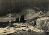 Arctic scenery: Cape of Pillars, Crown Prince Rudolf Land 1875 old print