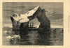 Gigantic Iceberg seen by the Arctic ships. Polar Regions 1875 old print