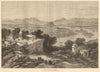 View of Pune, near Bombay (Mumbai) . India 1875 old antique print picture