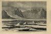 Greenland. South Strom-Fiord & the inland glacier. Arctic 1875 old print