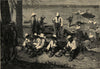 Prison life. Blackwell's (now Roosevelt) Island, New York. Outdoor work 1876