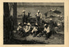 Prison life. Blackwell's (now Roosevelt) Island, New York. Outdoor work 1876