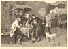 The wheel of fortune, by Carl Boxer. Children 1876 old antique print picture