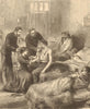 Serbian-Turkish War: Wounded Serbians in the Hospital at Uzice. Serbia 1876