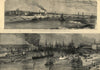 The harbour of Glasgow, in 1802 & in 1876. Scotland 1876 old antique print