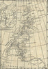 North Pole Expedition: Map showing the expedition route. Arctic 1876 old