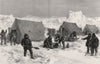 North Pole Expedition: sledge party camping for the night. Arctic Explorers 1876