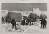 North Pole Expedition: sledge party camping for the night. Arctic Explorers 1876