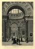 The new rooms in the National Gallery. Barry Rooms. London 1876 old print