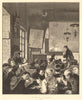A lesson in geography, by E. Hertel. Children. Education 1876 old print