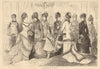 Paris fashions for the new year 1877 old antique vintage print picture