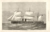 The New Turkish Warship Memdouhiyé. Ships 1877 old antique print picture