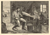 A lesson in boat-building. Education 1877 old antique vintage print picture