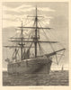 The Turkish ironclad Hamidieh. Ships. Turkey 1877 old antique print picture
