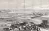 The new Avonmouth dock, near Bristol. Gloucestershire 1877 old antique print