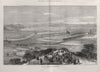 The new Avonmouth dock, near Bristol. Gloucestershire 1877 old antique print