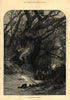 The nearest way to church. Family 1877 old antique vintage print picture