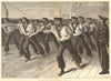 The British Fleet in the Sea of Marmara: cutlass drill. Turkey. Militaria 1878