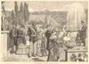 Sunday afternoon in the garden of Sans Souci, Potsdam. Brandenburg. Society 1878