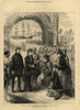 Princess Louise given flowers on landing at Halifax, Nova Scotia. Canada 1878