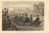 Emperor of Austria at Szeged Seghedin Segedin during the flood. Hungary 1879