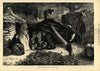 Charcoal burners in Epping Forest. Essex. Trades 1879 old antique print